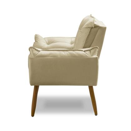 Imagem de Kit 2 Poltrona decorativa opala confortável para sala quarto recepção suede luxo porto arapongas