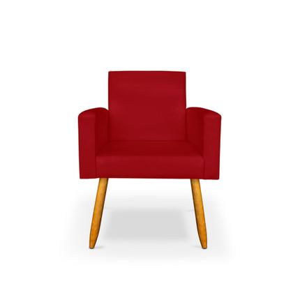 Imagem de Kit 2 Poltrona Nina com Puff Redondo para Sala Recepção Escritório Consultório