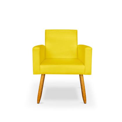 Imagem de Kit 2 Poltrona Nina com Puff Redondo para Sala Recepção Escritório Consultório