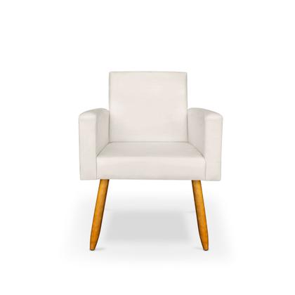 Imagem de Kit 2 Poltrona Nina com Puff Redondo para Sala Recepção Escritório Consultório