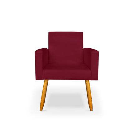 Imagem de Kit 2 Poltrona Nina com Puff Redondo para Sala Recepção Escritório Consultório