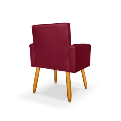 Imagem de Kit 2 Poltrona Nina com Puff Redondo para Sala Recepção Escritório Consultório