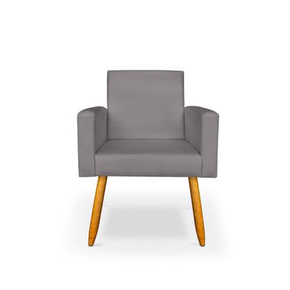 Imagem de Kit 2 Poltrona Nina com Puff Redondo para Sala Recepção Escritório Consultório