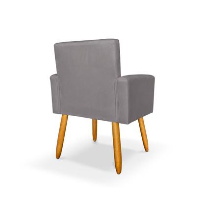 Imagem de Kit 2 Poltrona Nina com Puff Redondo para Sala Recepção Escritório Consultório