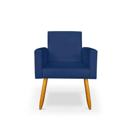 Imagem de Kit 2 Poltrona Nina com Puff Redondo para Sala Recepção Escritório Consultório