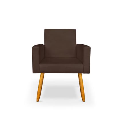 Imagem de Kit 2 Poltrona Nina com Puff Redondo para Sala Recepção Escritório Consultório