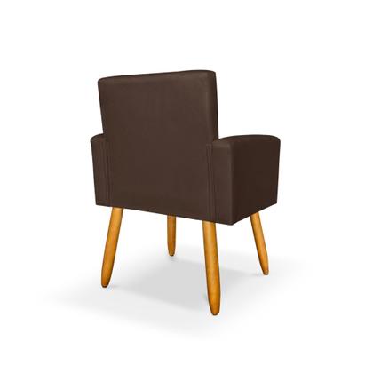 Imagem de Kit 2 Poltrona Nina com Puff Redondo para Sala Recepção Escritório Consultório