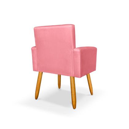 Imagem de Kit 2 Poltrona Nina com Puff Redondo para Sala Recepção Escritório Consultório