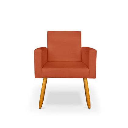 Imagem de Kit 2 Poltrona Nina com Puff Redondo para Sala Recepção Escritório Consultório