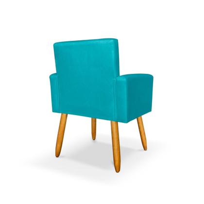 Imagem de Kit 2 Poltrona Nina com Puff Redondo para Sala Recepção Escritório Consultório