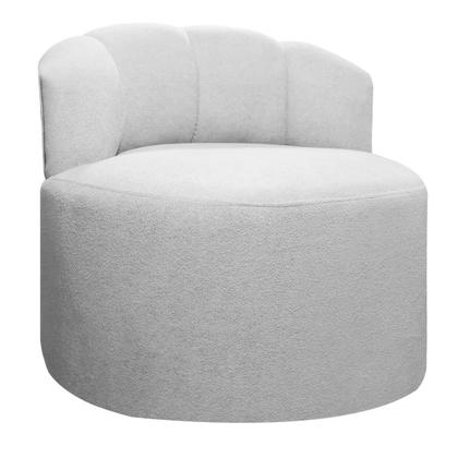 Imagem de Kit 2 Poltrona Orgânica Curva Plaza Linho Bouclê Cinza SOFA STORE