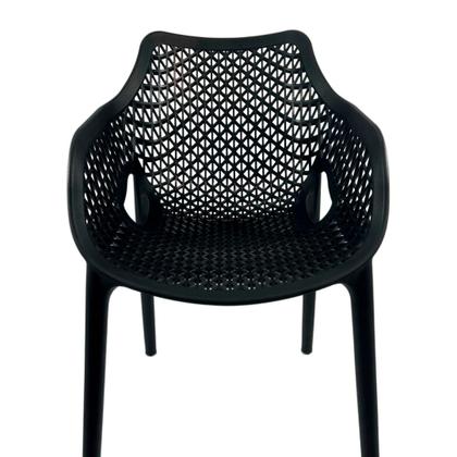 Imagem de Kit 2 Poltrona Suits Conforto Ergonômico Polipropileno Preto