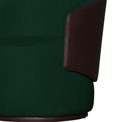 Imagem de Kit 2 Poltronas Aisha Organica Suede Verde Com Composê em Corano Marrom - DL DECOR