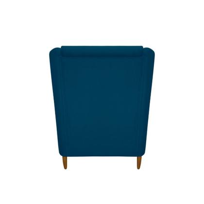 Imagem de Kit 2 Poltronas Atila Decorativa Sala Suede Azul Royal