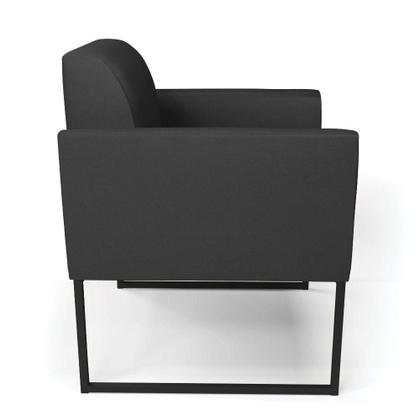 Imagem de Kit 2 Poltronas Base Industrial Preto Marisa material sintético D03 - D'rossi Cor Preto