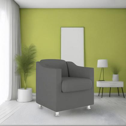 Imagem de Kit 2 Poltronas Bia Decorativa Reforçada Recepção Clinica Salão Sala De Estar material sintético