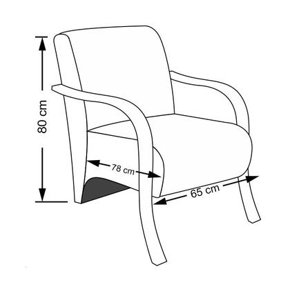 Imagem de Kit 2 Poltronas Cinza em Suede Para Sala de Espera Recepção Com Braços Cromados Decorativa Confortável - Sta