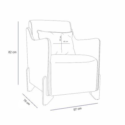 Imagem de Kit 2 Poltronas Composê Heloisa Couro Marrom Veludo Bege