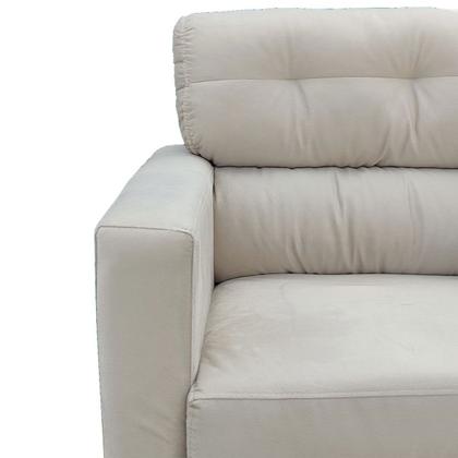 Imagem de Kit 2 Poltronas Decorativa Luna Sala de Estar Linho Cinza Kimi Design