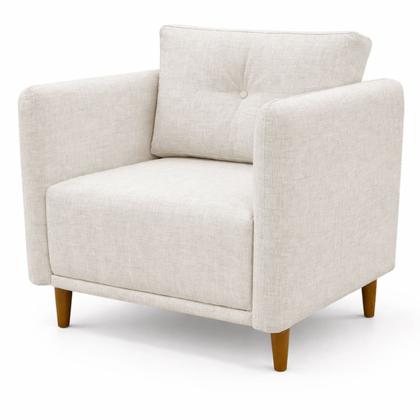 Imagem de Kit 2 Poltronas Decorativa Luxo Para Sala Consultório Escritório Recepção Aviv Tecido Luxo Linho Premium Easy Clean