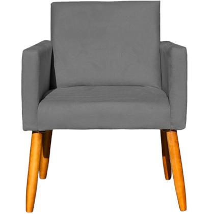 Imagem de Kit 2 Poltronas Decorativa Para Sala Recepção Escritório Consultório Nina Tecido Suede Pés Palito