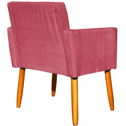Imagem de Kit 2 Poltronas Decorativa Para Sala Recepção Escritório Consultório Nina Tecido Suede Pés Palito