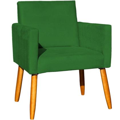 Imagem de Kit 2 Poltronas Decorativa Para Sala Recepção Escritório Consultório Nina Tecido Suede Pés Palito