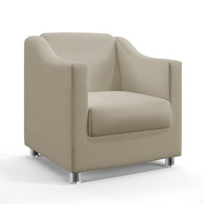 Imagem de Kit 2 Poltronas Decorativas Alya com Puff Quasar  Bege Aradecor