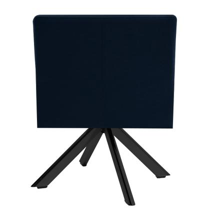 Imagem de Kit 2 Poltronas Decorativas Giratórias Base Eiffel Preto Angel B-304 Veludo Azul - Domi