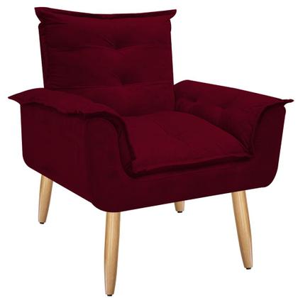 Kit 2 Poltronas Decorativas Opala Suede Marsala Imagem de Kit 2 Poltronas Decorativas Opala Suede Marsala