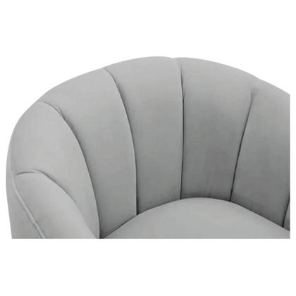 Imagem de Kit 2 Poltronas Decorativas Sala de Estar Recepção Mavie Base de Ferro Preto Bouclé Cinza - Amarena Móveis