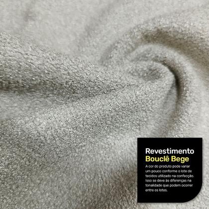 Imagem de Kit 2 Poltronas e 1 Namoradeira Aisha Orgânica Bouclê Bege - Abmaza