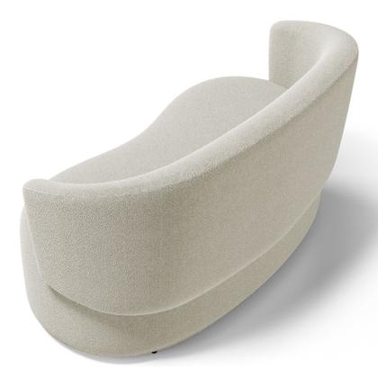 Imagem de Kit 2 Poltronas e 1 Namoradeira Aisha Orgânica Bouclê Bege - Abmaza