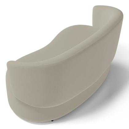 Imagem de Kit 2 Poltronas e 1 Namoradeira Aisha Orgânica Suede Bege - Abmaza