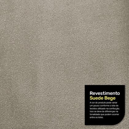 Imagem de Kit 2 Poltronas e 1 Namoradeira Aisha Orgânica Suede Bege - Abmaza