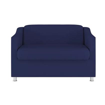 Imagem de Kit 2 Poltronas e Namoradeira Tilla Suede Azul Marinho TWdecora