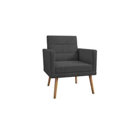 Imagem de Kit 2 Poltronas Lux Decorativas Para Sala Quarto Suede Cinza