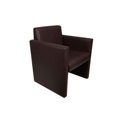 Imagem de Kit 2 Poltronas Nina Slim Em Tecido Sintético - Marrom Café - Cor: Marrom