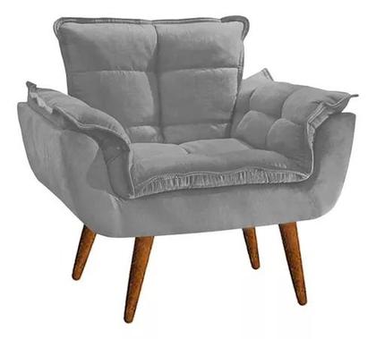 Imagem de Kit 2 Poltronas Opala Decorativa Reforçada Recepção Clínica Salão Sala de Estar Suede