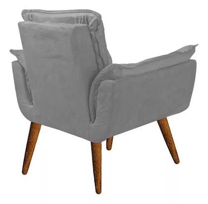 Imagem de Kit 2 Poltronas Opala Decorativa Reforçada Recepção Clínica Salão Sala de Estar Suede