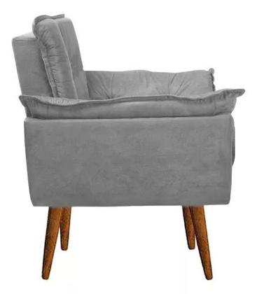 Imagem de Kit 2 Poltronas Opala Decorativa Reforçada Recepção Clínica Salão Sala de Estar Suede