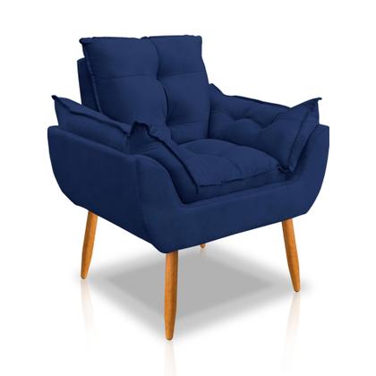Imagem de Kit 2 Poltronas Opala  Decorativa Suede, Escritório, Consultório, Quarto, Recepção