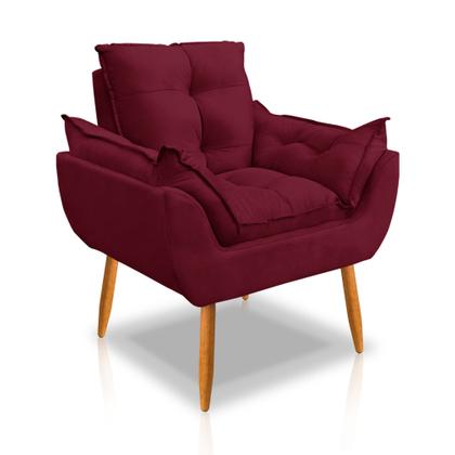 Imagem de Kit 2 Poltronas Opala  Decorativa Suede, Escritório, Consultório, Quarto, Recepção