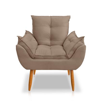 Imagem de Kit 2 Poltronas Opala  Decorativa Suede, Escritório, Consultório, Quarto, Recepção