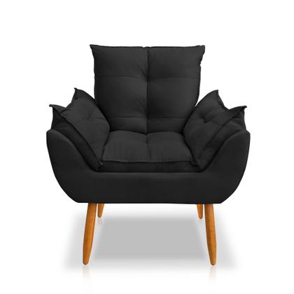 Imagem de Kit 2 Poltronas Opala  Decorativa Suede, Escritório, Consultório, Quarto, Recepção