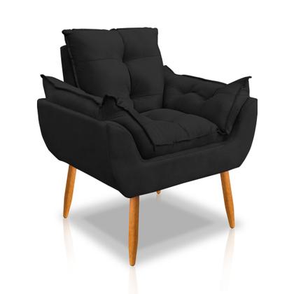 Imagem de Kit 2 Poltronas Opala  Decorativa Suede, Escritório, Consultório, Quarto, Recepção
