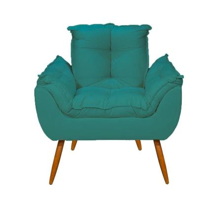 Imagem de Kit 2 Poltronas Opala Decorativas - Azul Turquesa - Balaqui