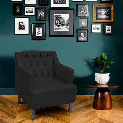 Imagem de Kit 2 Poltronas para Sala de Estar Clássica Confortável e Reforçada Suede Elizabeth