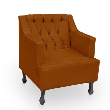 Imagem de Kit 2 Poltronas para Sala de Estar Clássica Confortável e Reforçada Suede Elizabeth