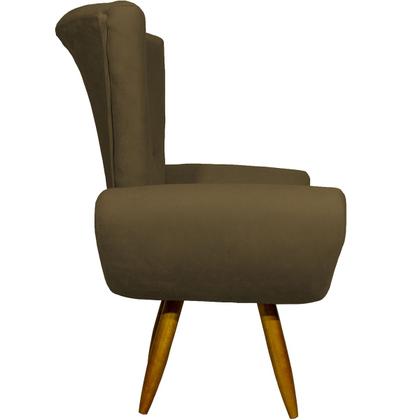Imagem de Kit 2 Poltronas Para Sala DECORATIVAS EMILIA SUEDE CORES PÉ CASTANHO - CLIQUE E DECORE